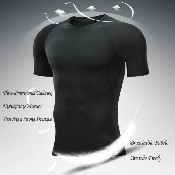 Anime Jujutsu Kaisen Toji Compression Shirt Set Casual Performance Set Men's Athletic Workout Quick Dry Tee+Sweatpants Unisex - Image 3